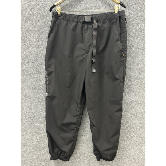 Alpha Industries Rain Pants Adult Size XL Black Straight Leg Jogger - Picture 1 of 16